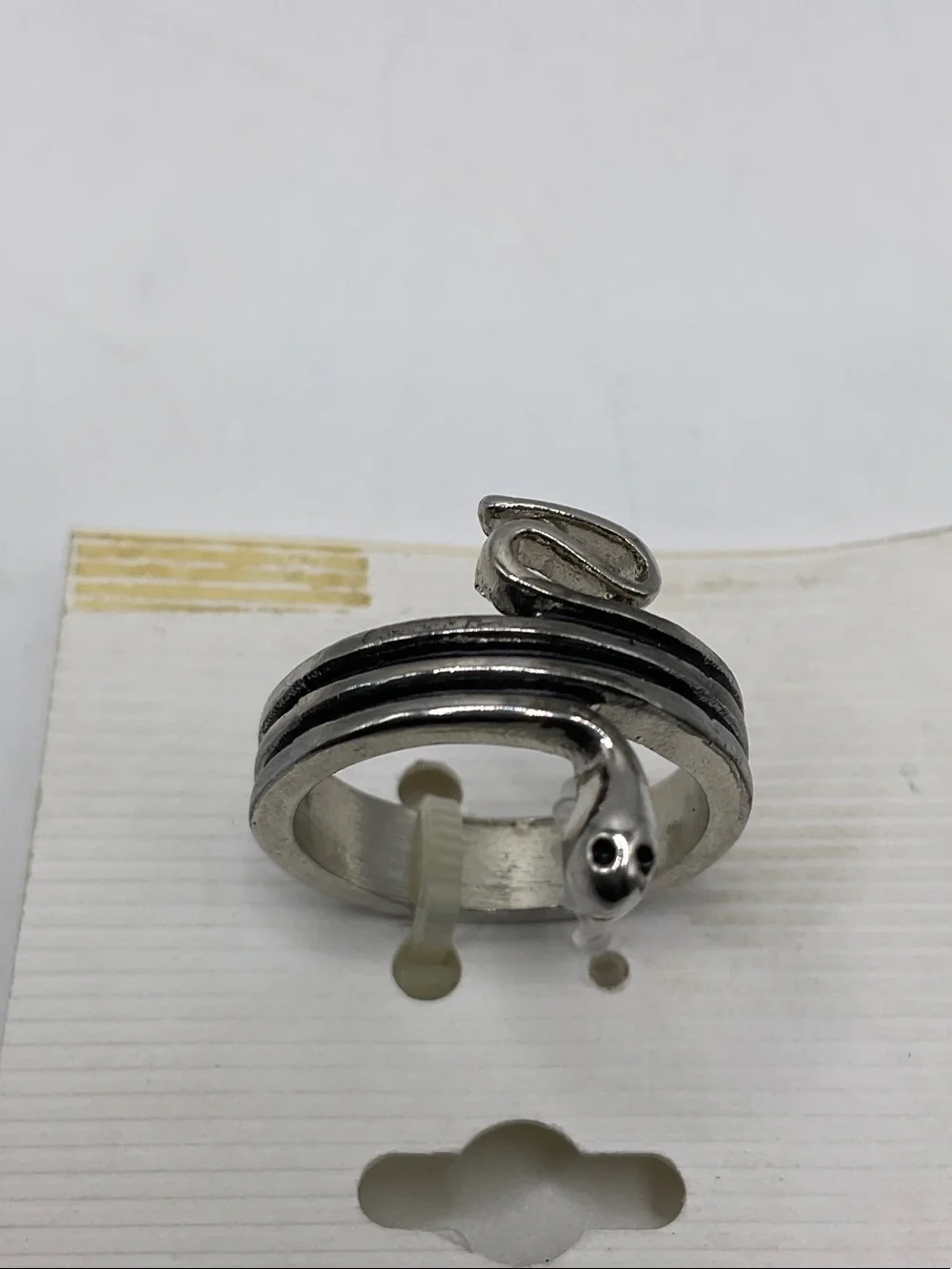 Fashion Jewelry Silver Snake Wrap Ring - Silver